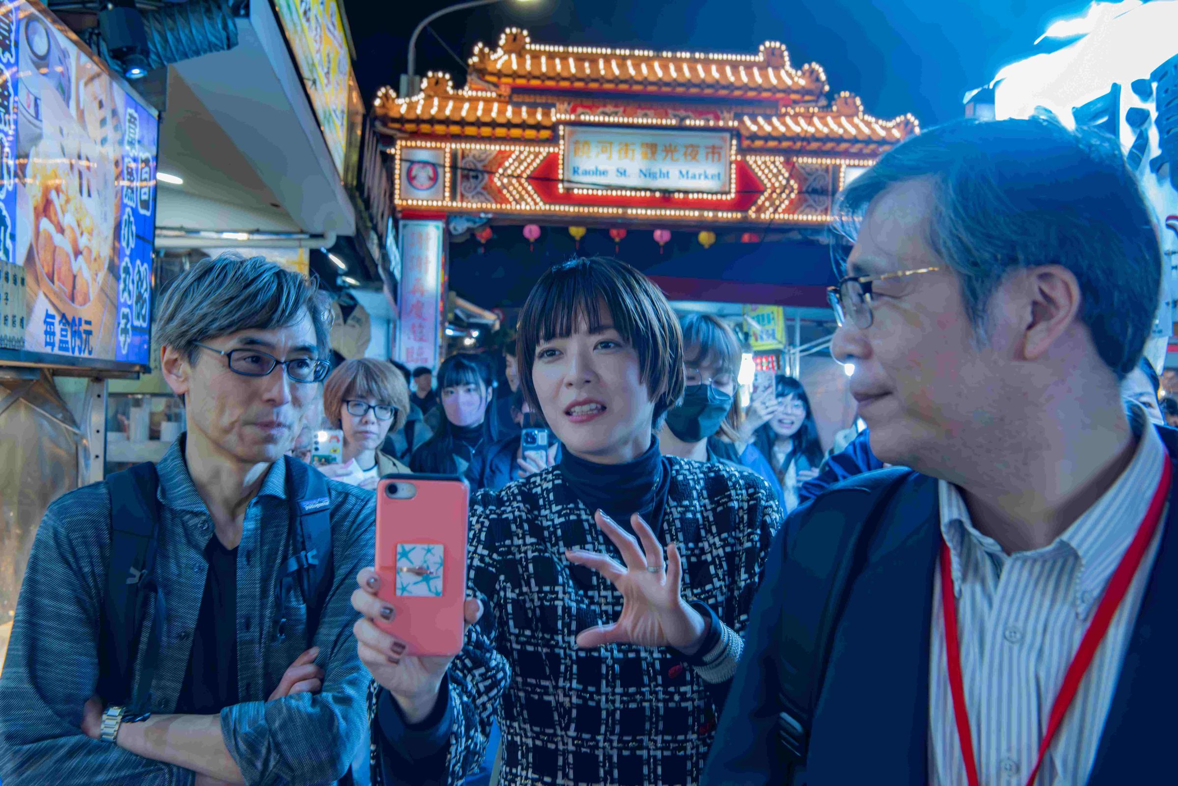 導演熊澤尚人（左）與上野樹里都非常享受這次的台灣行。（天馬行空提供）