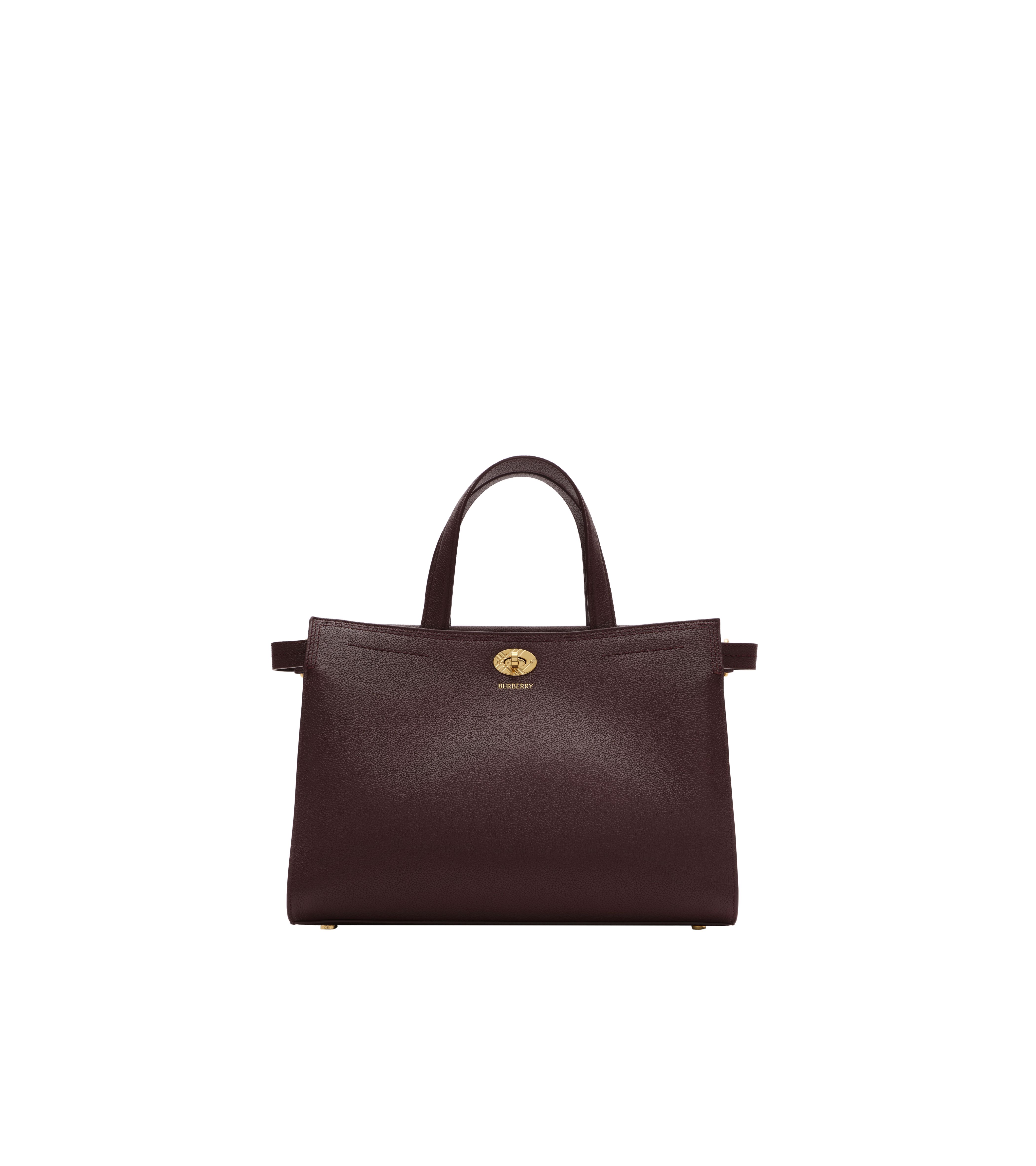 酒莊紅色小型格紋Cotswolds托特包。NT$85,000(BURBERRY提供)