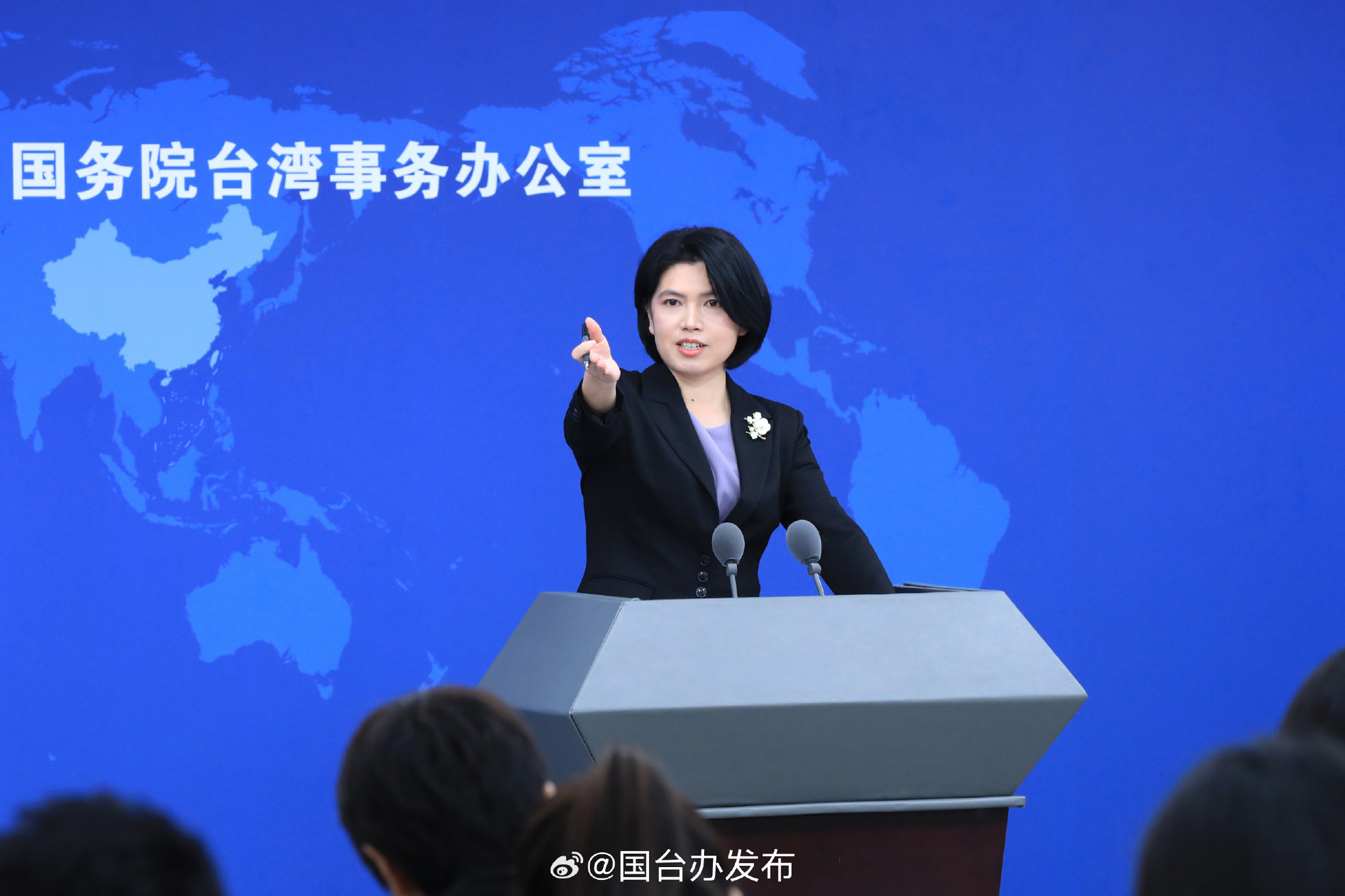 朱鳳蓮（圖）表示，國台辦支持中國商務部對於「台灣構成貿易壁壘」的調查結果，將研擬相關應對措施。（翻攝自國台辦微博）