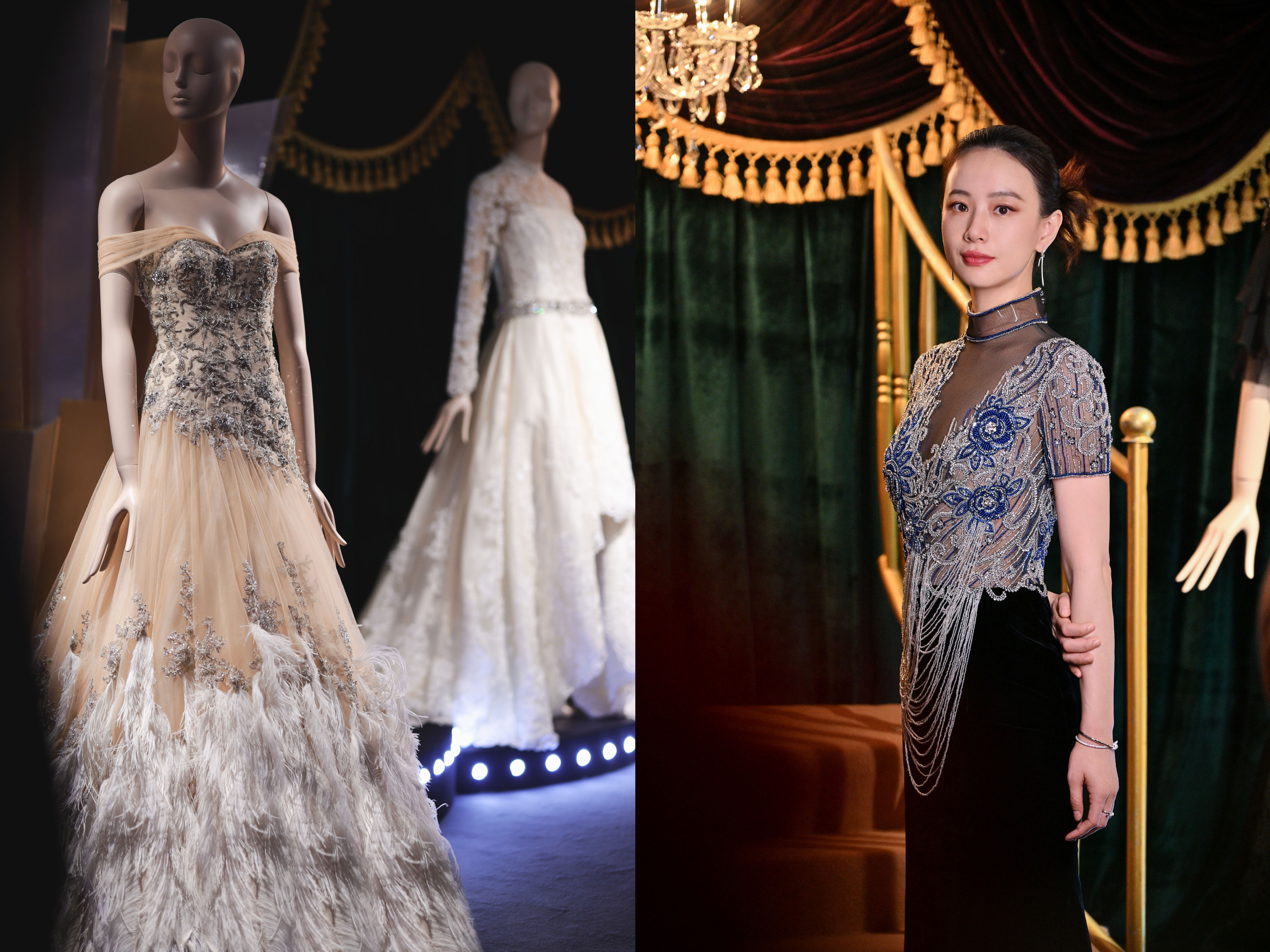 李夢受邀參加上海MAISON WENĒE 薇妮體雕衣「夢·新生」典藏展。（MAISON WENĒE提供）