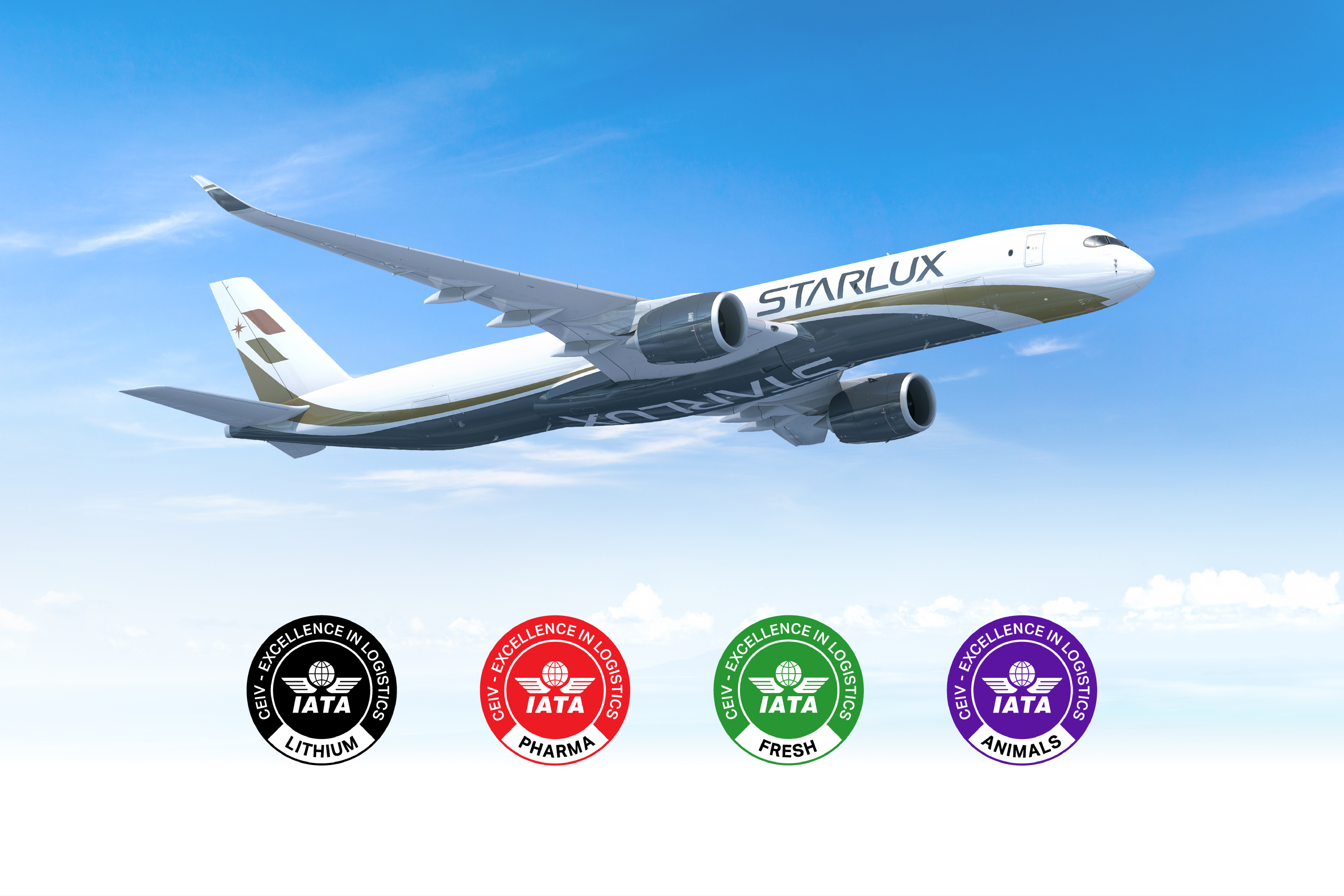 星宇航空榮獲IATA CEIV Live Animals認證，成唯一取得四項CEIV認證之國籍航空。（星宇航空提供）
