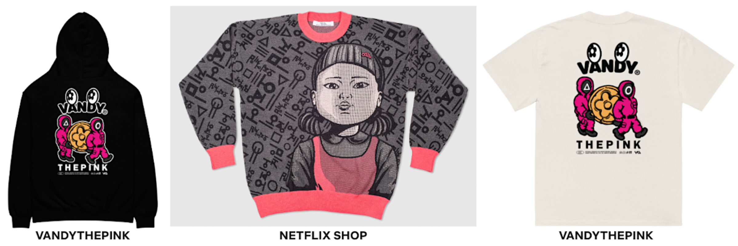 Netflix與眾多品牌合作《魷魚遊戲》周邊，包括Netflix Shop就有多種選擇。（Netflix提供）