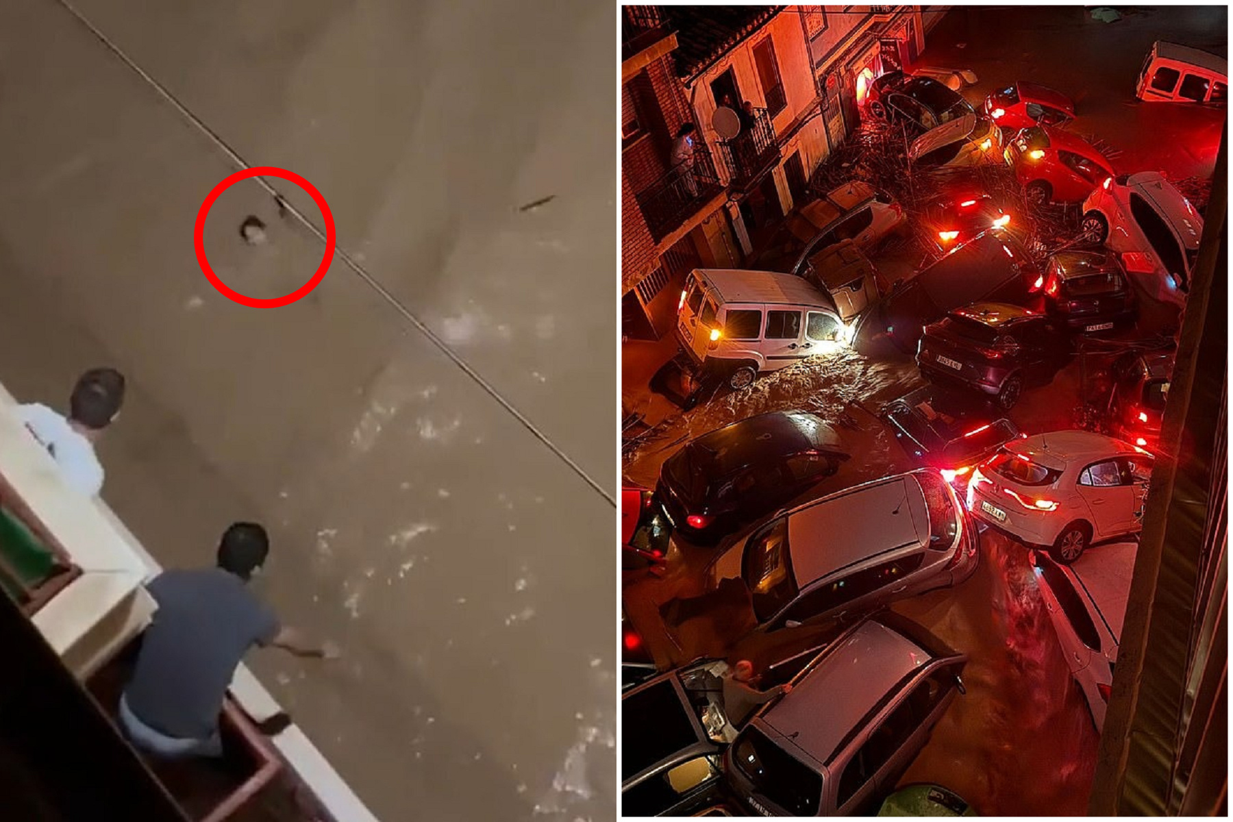 西班牙遇史上最嚴重洪水，民眾活生生被沖走！（翻自《每日郵報》）