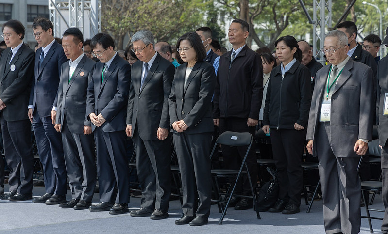 蔡英文今日上午前往嘉義出席「二二八事件77周年中樞紀念儀式」。(總統府提供)