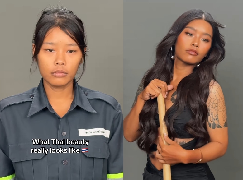 Meen受邀與化妝師Nong Cha合作，並協助推廣美妝品牌Browit。（翻攝IG@nongchatbeauty）