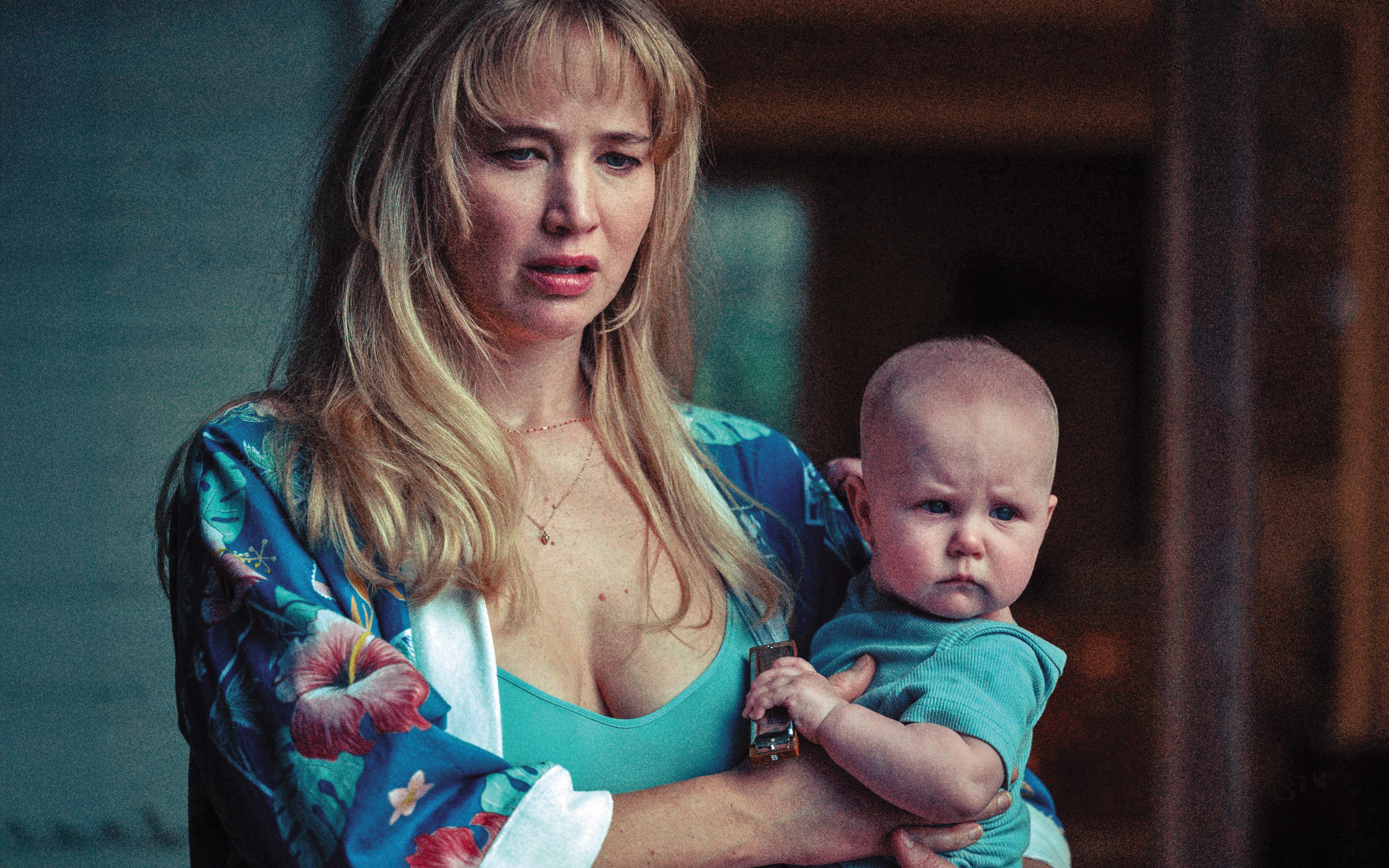 小珍妮佛飾演的新手媽在搬到鄉下，面對育兒、孤獨、丈夫工作忙碌等種種壓力下，情緒低落直到崩潰。（車庫提供）