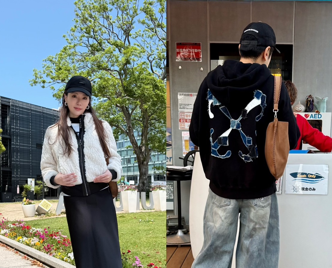 王瀅跟老公楊立傑上月底到日本、韓國旅行，兩人無目的隨心玩。（鏡藝宏海提供）