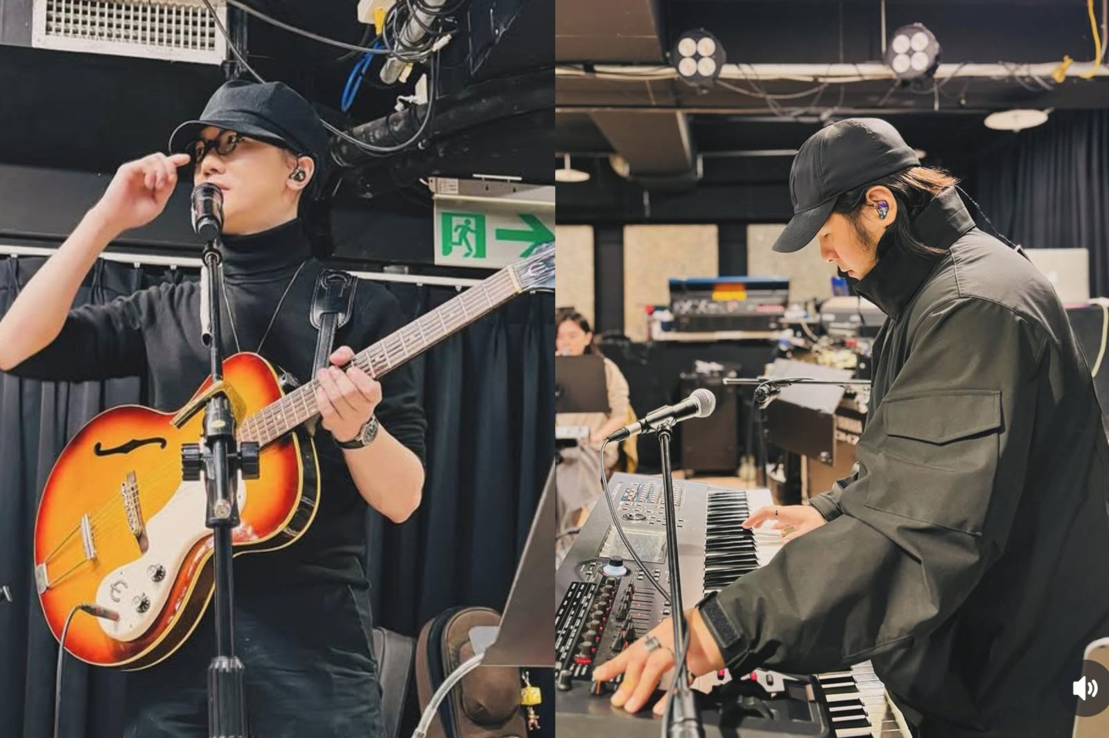 謝震廷（左）3月舉辦個唱，就是由范揚景（右）擔任Band Leader。（翻攝謝震廷IG）