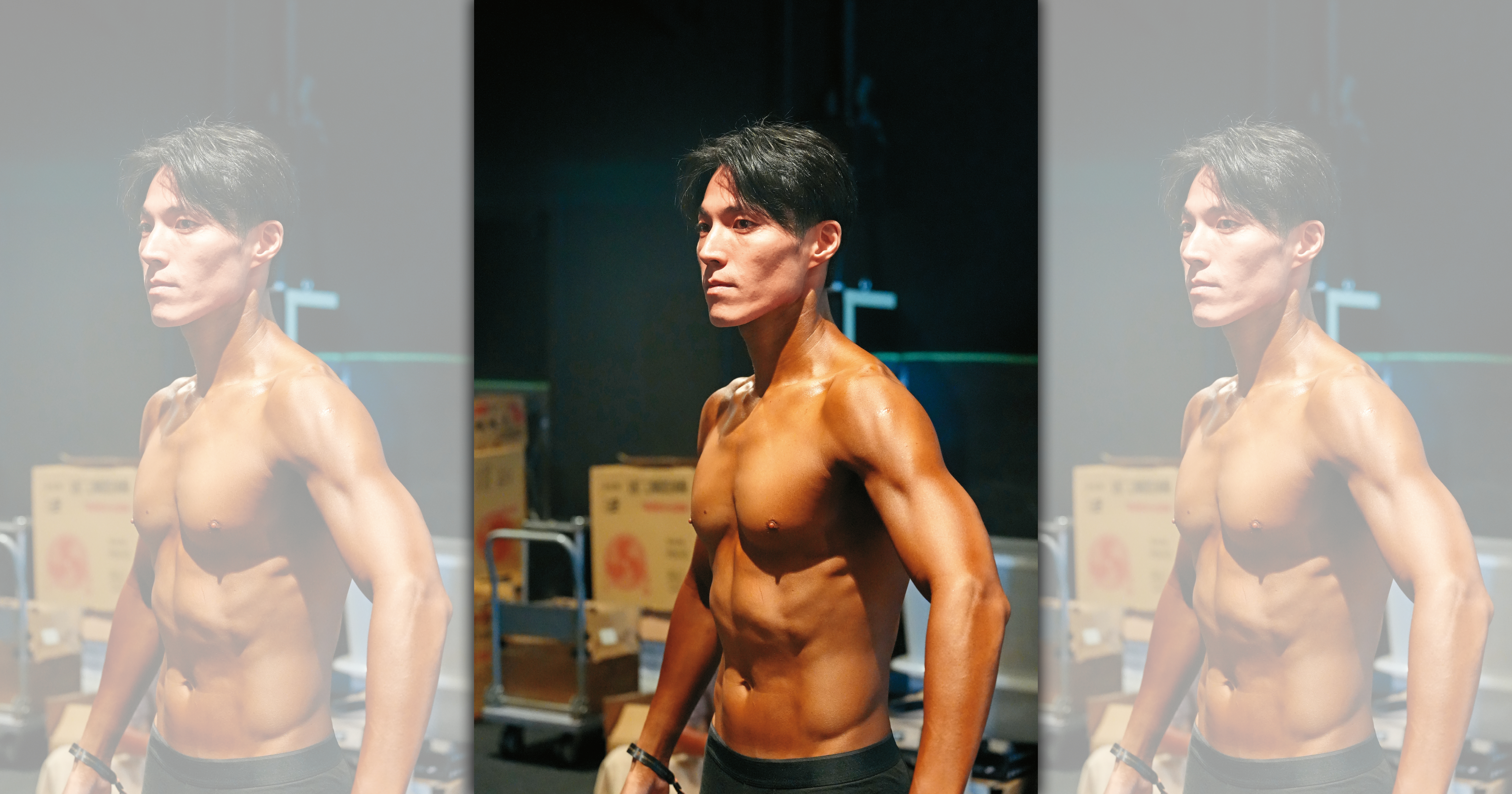 唐振剛日前忍舊傷參加健美比賽，當時因神經遭壓迫，身體右半部都是麻痺狀態。（讀者提供）