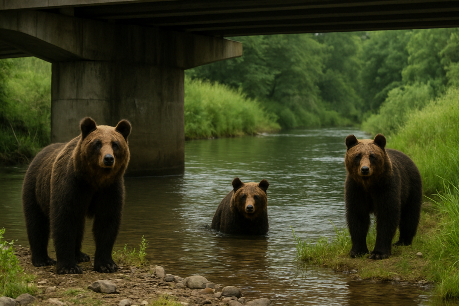 日本各地熊害問題嚴重,研究團隊整理相關數據,以AI方式列出東京等19地熊遭遇的機率地圖,提醒民眾注意。(示意圖,ChatGPT生成)