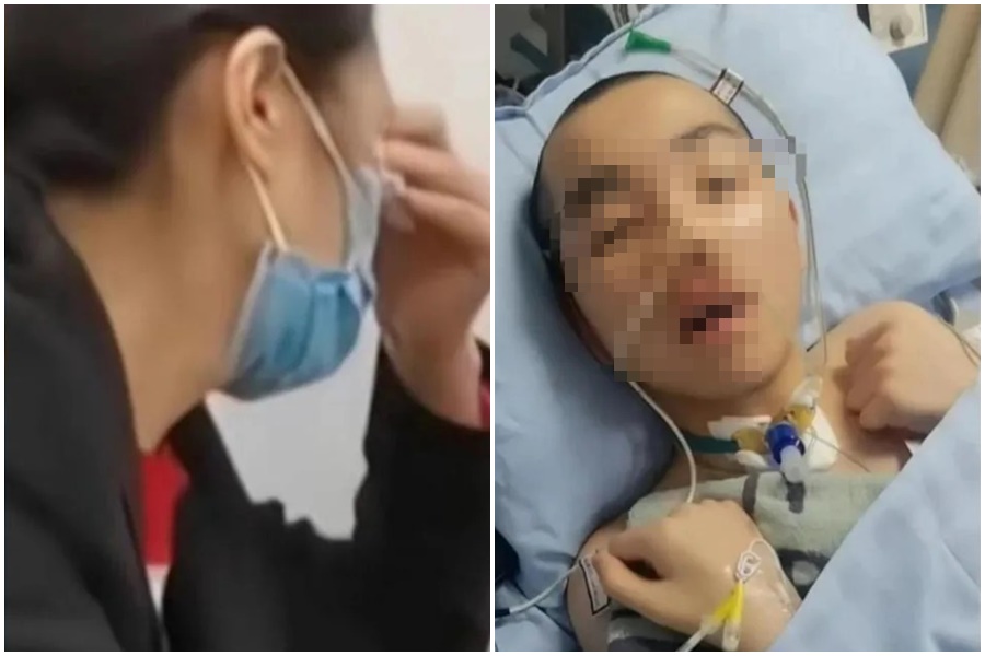 14歲少年與女同學在下課時間嬉鬧，被對方打一拳後，竟就此癱瘓。（翻攝自網易新聞）