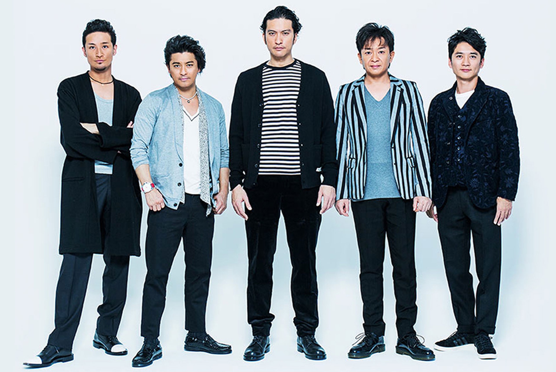 日團TOKIO又傳成員出事，讓大家想起山口達也（左2）昔日醜聞。（網路圖片）