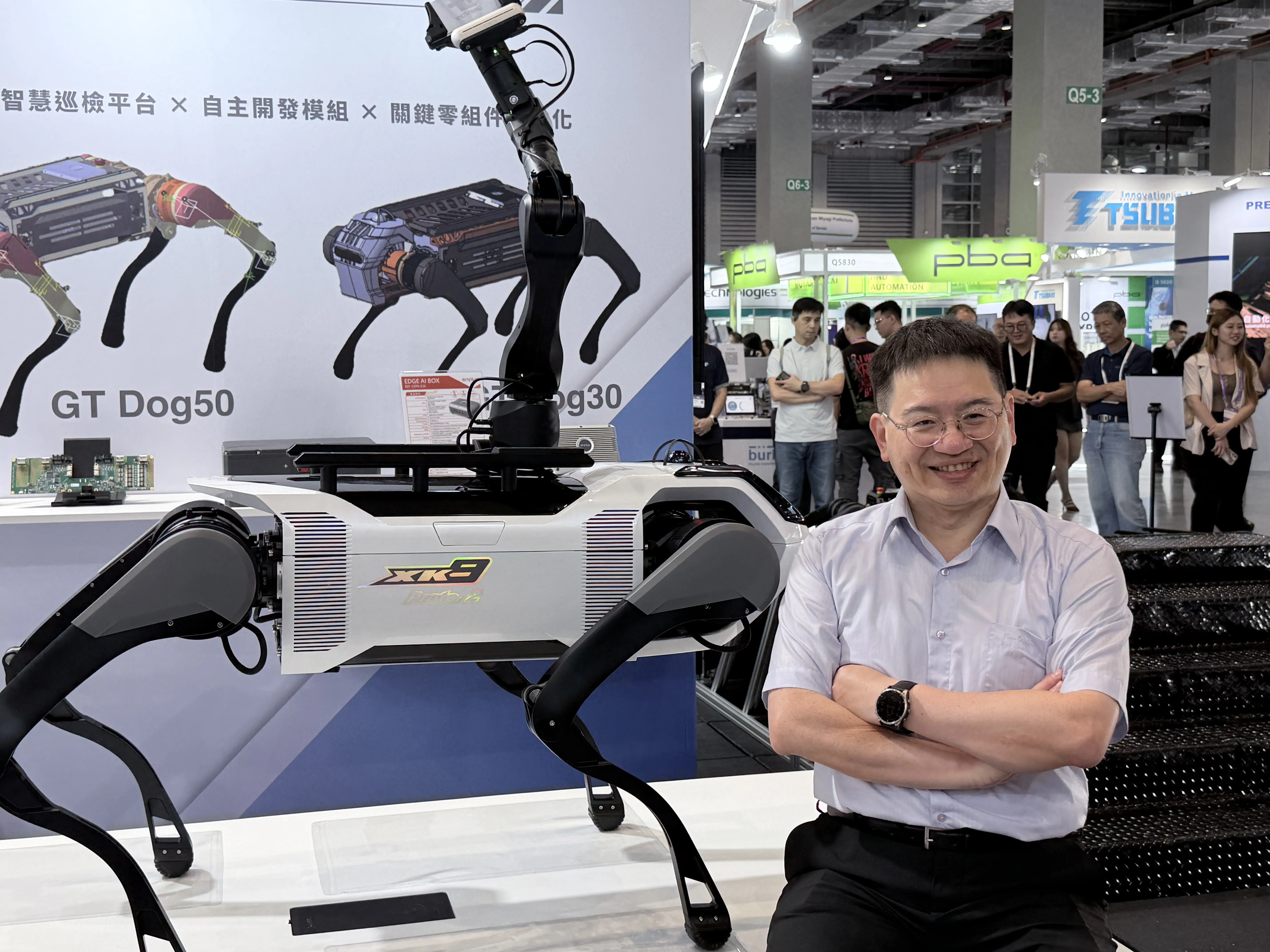 綠捷於SEMICON Taiwan 2026國際半導體展正式發表新一代四足機器人GT5X與GT3X。