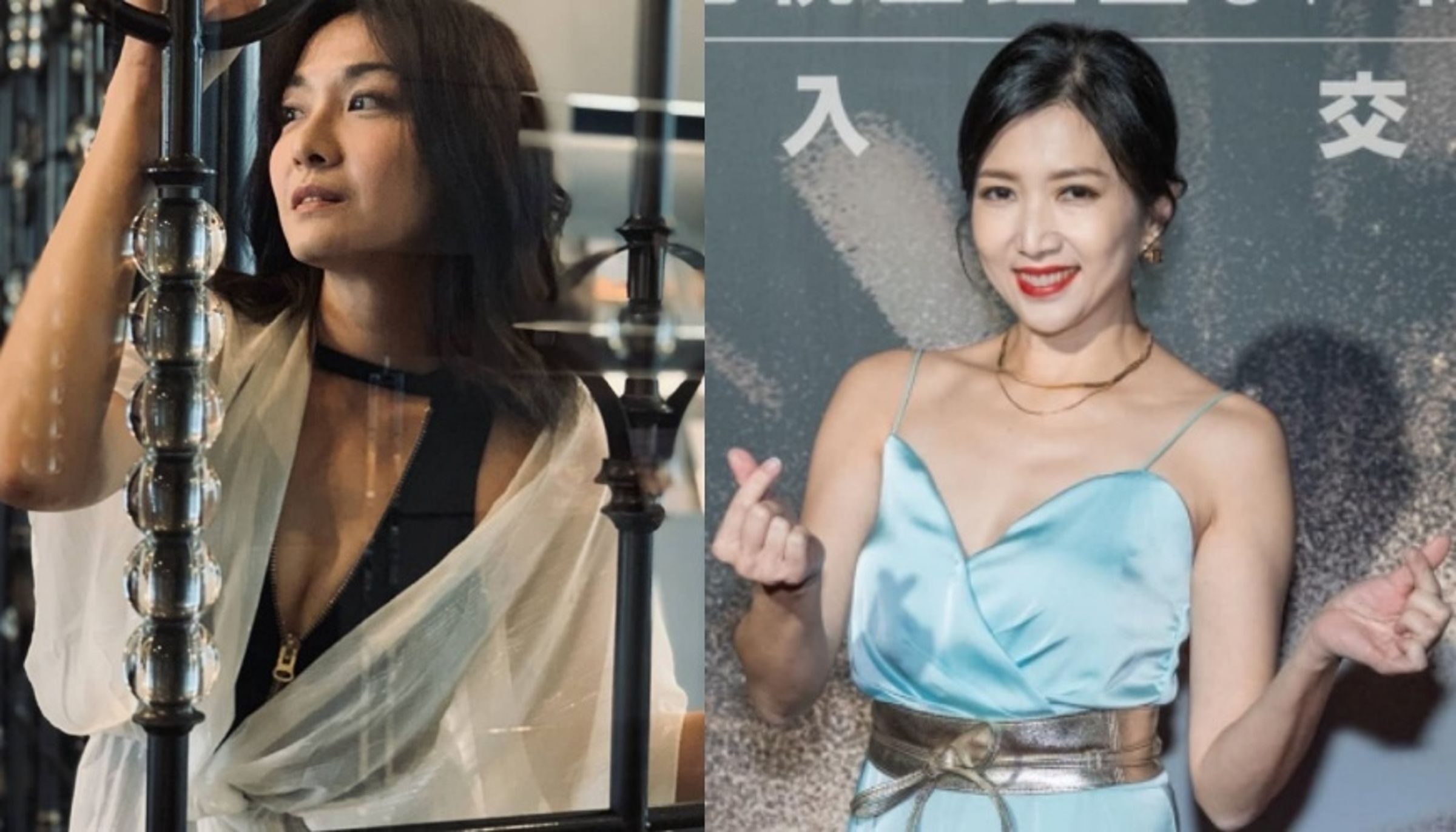 八點檔女神江祖平（左）控訴遭下藥侵犯，廖家儀（右）昨晚也發文揭童年傷疤聲援。（翻攝自江祖平ig／廖家儀fb）