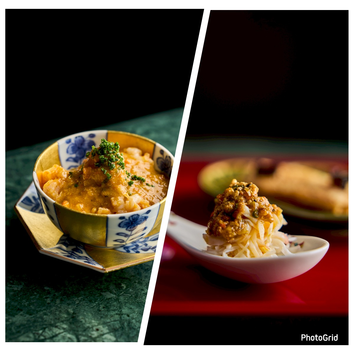 名廚楊光宗主理的「aMaze心宴」,冬日推出融合大閘蟹、處女蟳、紅蟳、帝王蟹、鱈場蟹的「謝」宴。(aMaze心宴提供)