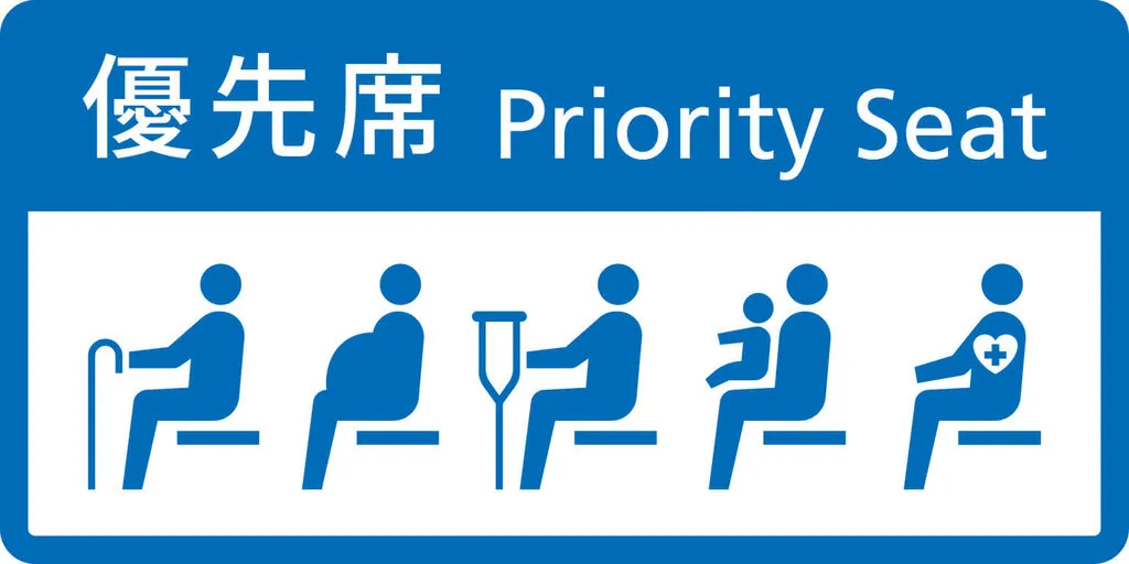 交通部釋出「優先席」圖示，相較舊制多出「身體不適」情境的圖案。（交通部提供）