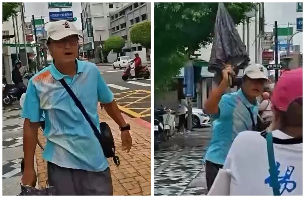 柯文哲陪登記！民眾黨花蓮市長參選人父親場外爆衝突　持傘作勢打跟拍民眾