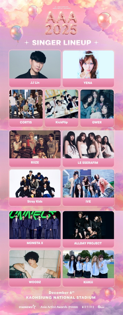AAA 2025頒獎典禮歌手陣容非常精彩，JJ林俊傑也將出席。（三立電視提供）