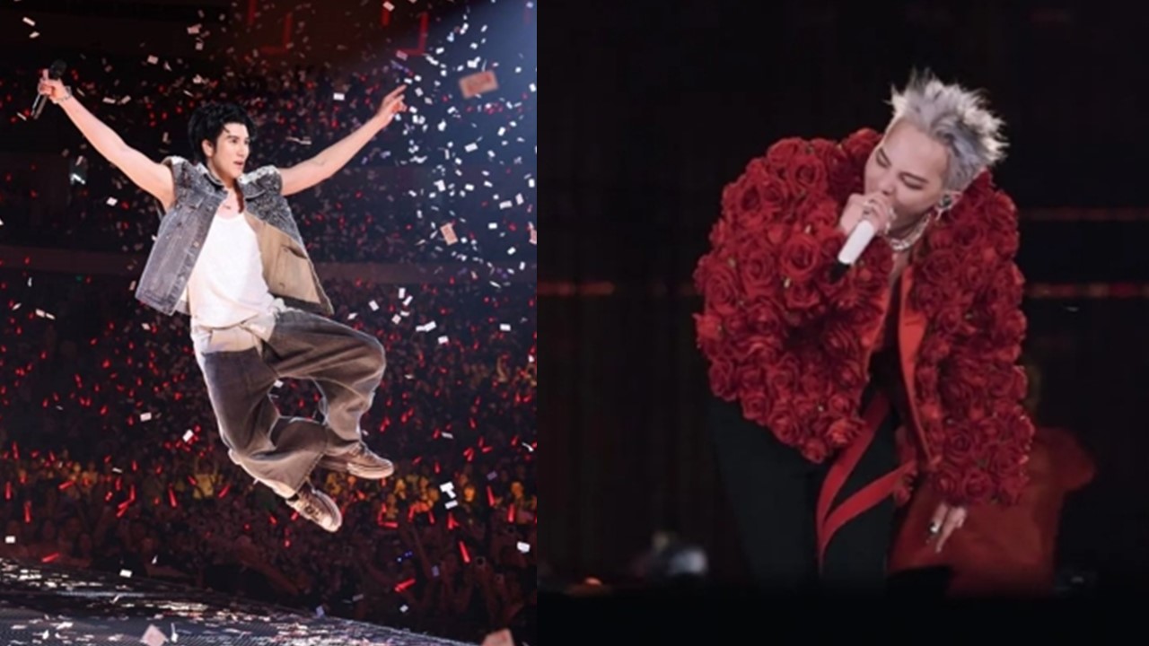 中韓天王拚聲勢 。圖左為王力宏，圖右為GD。（讀者提供；GALAXY CORPORATION 提供）