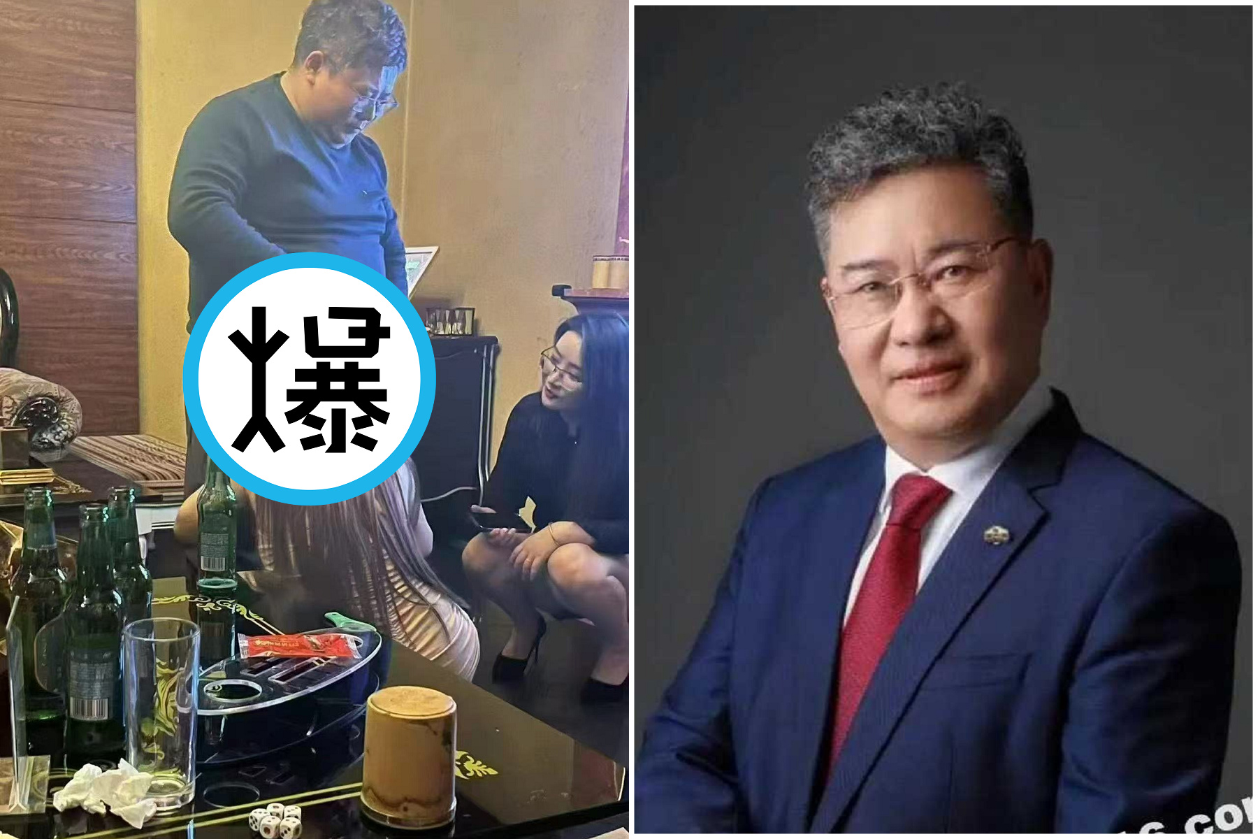 中國知名房產老董被流出性愛照，網心疼小姐姐「這種的也要吃」！公司回應了。（翻自X平台）
