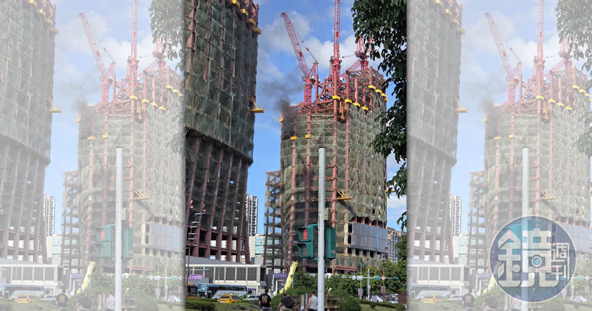 北車旁雙子星大樓工地又傳火警。