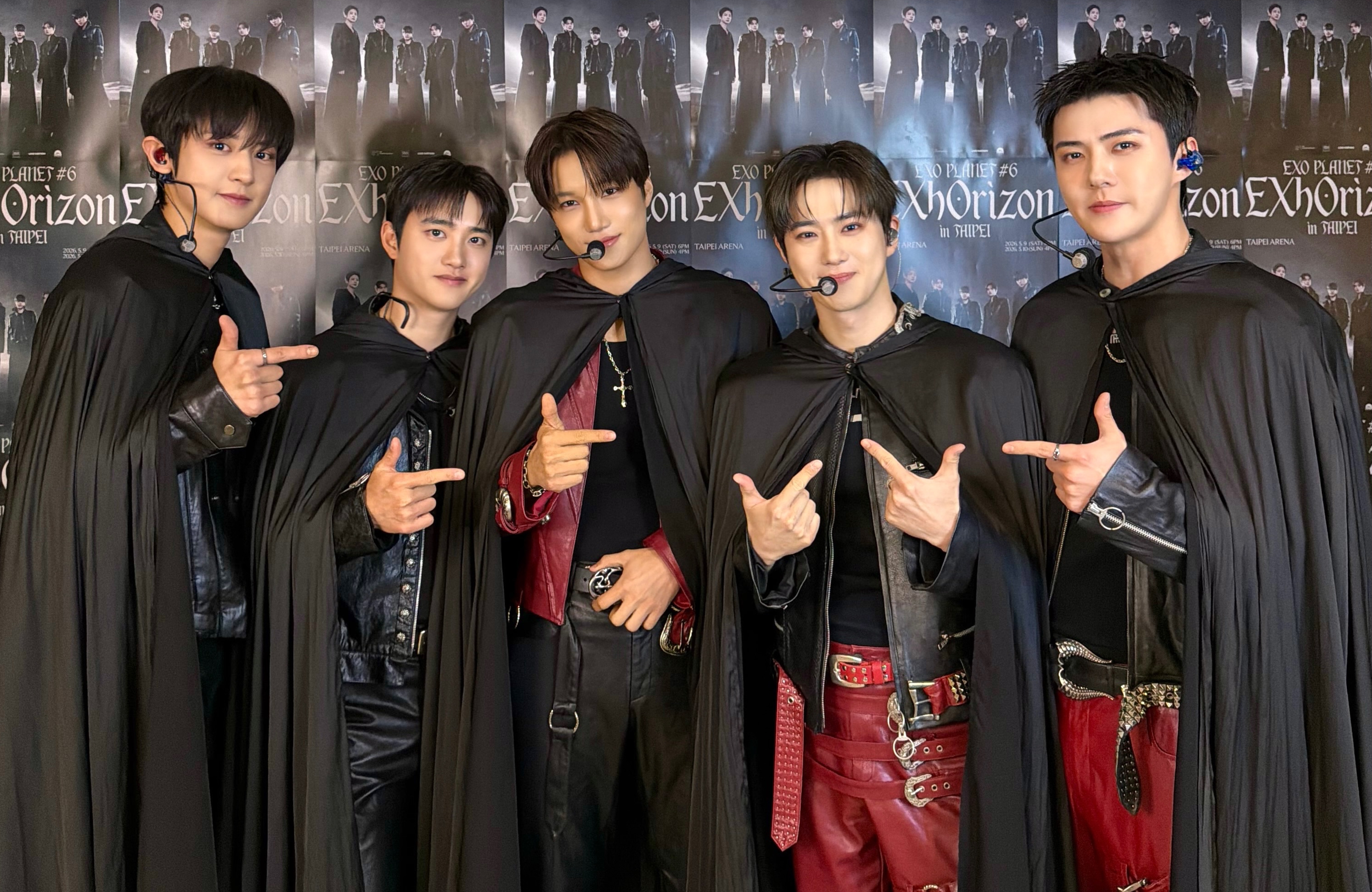EXO完成兩場台北小巨蛋演唱會,與2.2萬名粉絲同樂。(翻攝EXO IG)