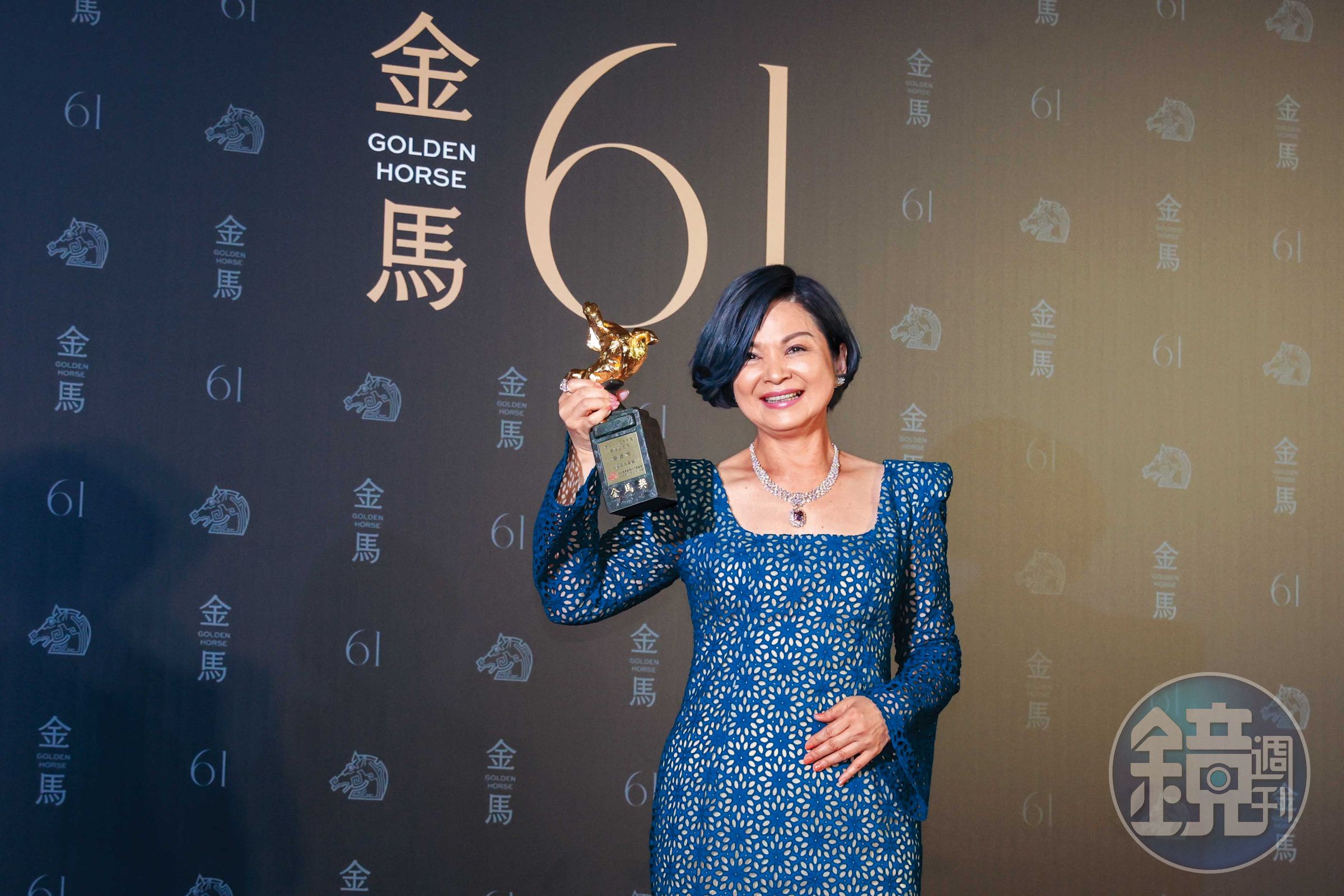 楊貴媚今年以《小雁與吳愛麗》拿下金馬獎女配角獎。（林弘斌攝）