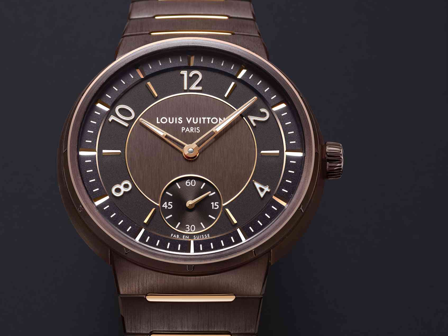 新錶 2025／這就是旅行的顏色！路易威登 Tambour Ceramic 棕色陶瓷腕錶