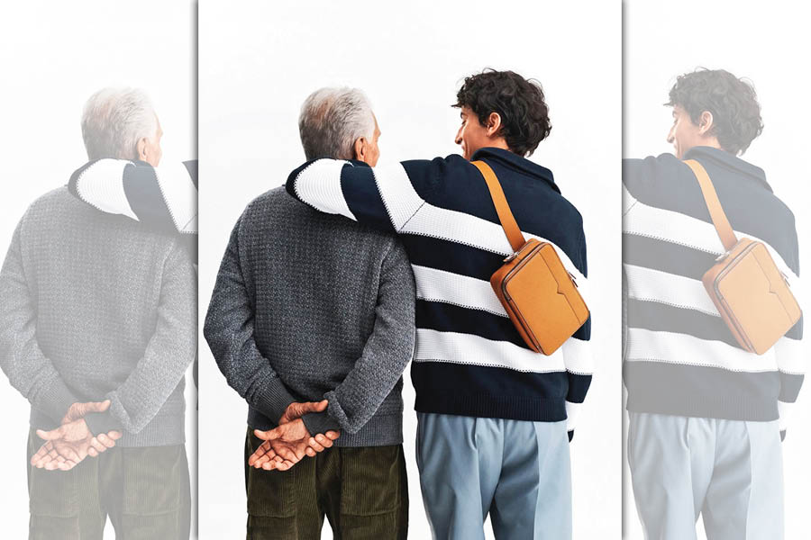 Valextra父親節精選推薦的V-Line Bum Bag。（價格店洽）