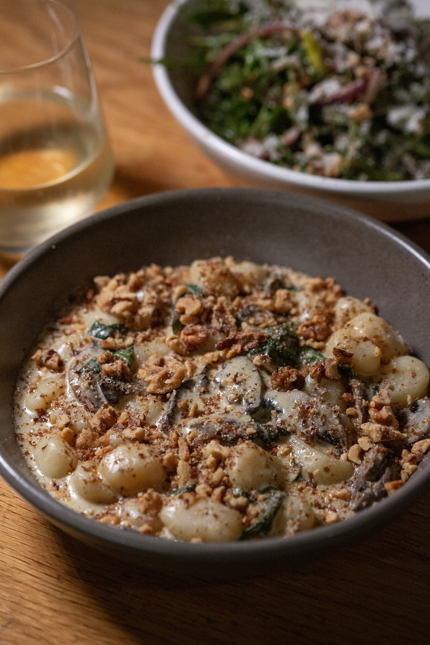 「牛肝菌與松露麵疙瘩(Gnocchi ai Funghi」交織出濃郁的菇菌香氣,搭配口感柔韌的麵疙瘩,風味深沉飽滿,是喜愛菌菇料理者值得一試的選擇。(紐幣元29/份,約NT$547)