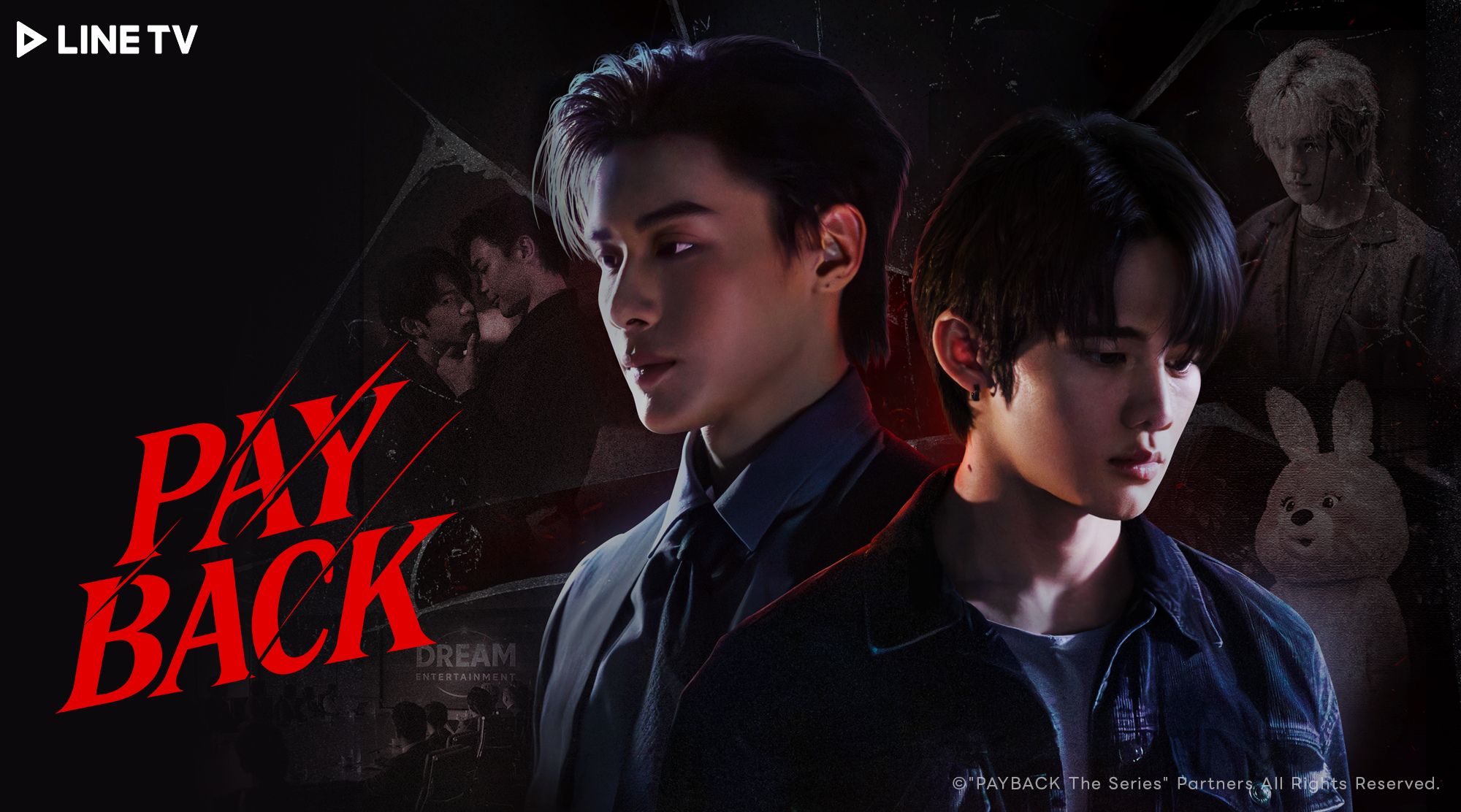《償還 PAYBACK》主演Toptap(左)與Minlee攜手詮釋Jay與Sun,藉著聊天與長時間相處來培養出自然默契。(LINE TV提供)