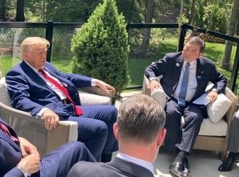 川普宣布和日本達成史上最大協議。（翻攝自石破茂X）