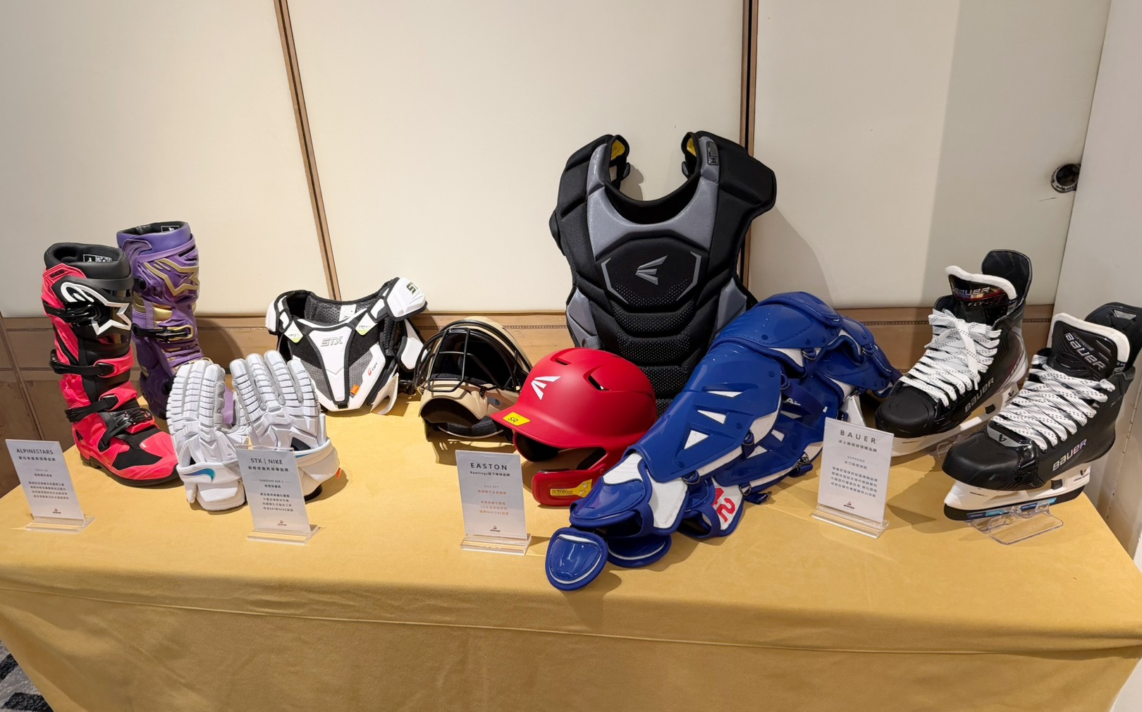 民盛應用產品涵蓋冰上曲棍球、越野機車、棒球與袋棍球等專業裝備，主打高單價、技術門檻高的利基市場。