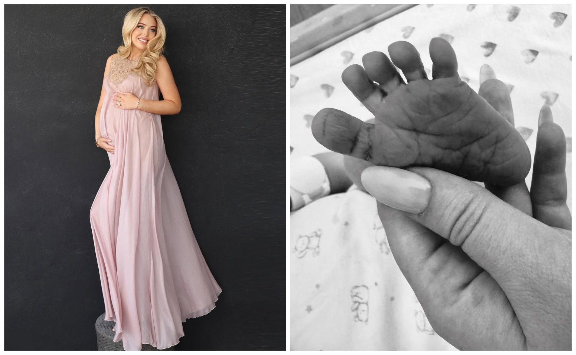 蒂芬妮生下男寶寶，在社群網站曬出小腳丫照片報喜。（翻攝tiffanytrump IG）