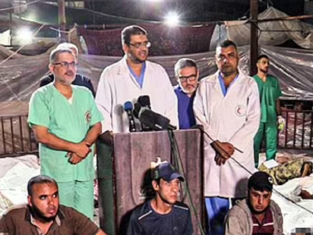 加薩醫生被大批童屍包圍，悲痛開記者會！拜登與約旦四方會談破局。（翻自《每日郵報》）