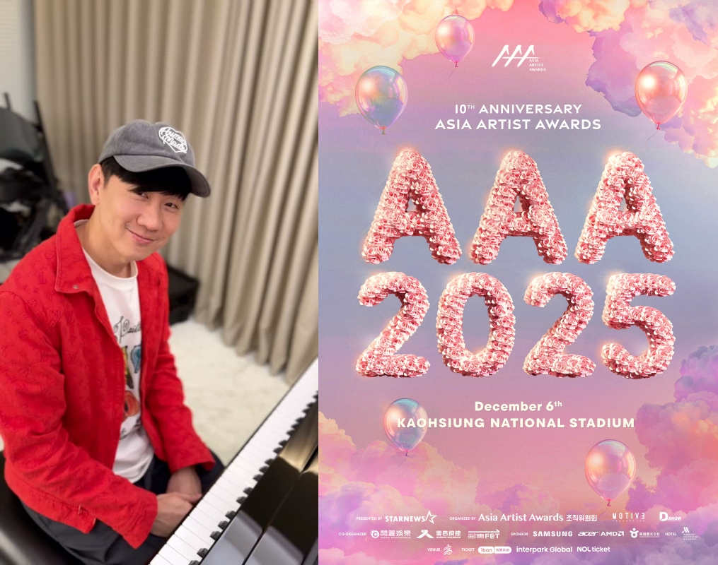 JJ林俊傑將出席12月6日在高雄世運主場館舉辦的韓國AAA頒獎禮。（左翻攝JJ INS、右STARNEWS提供）