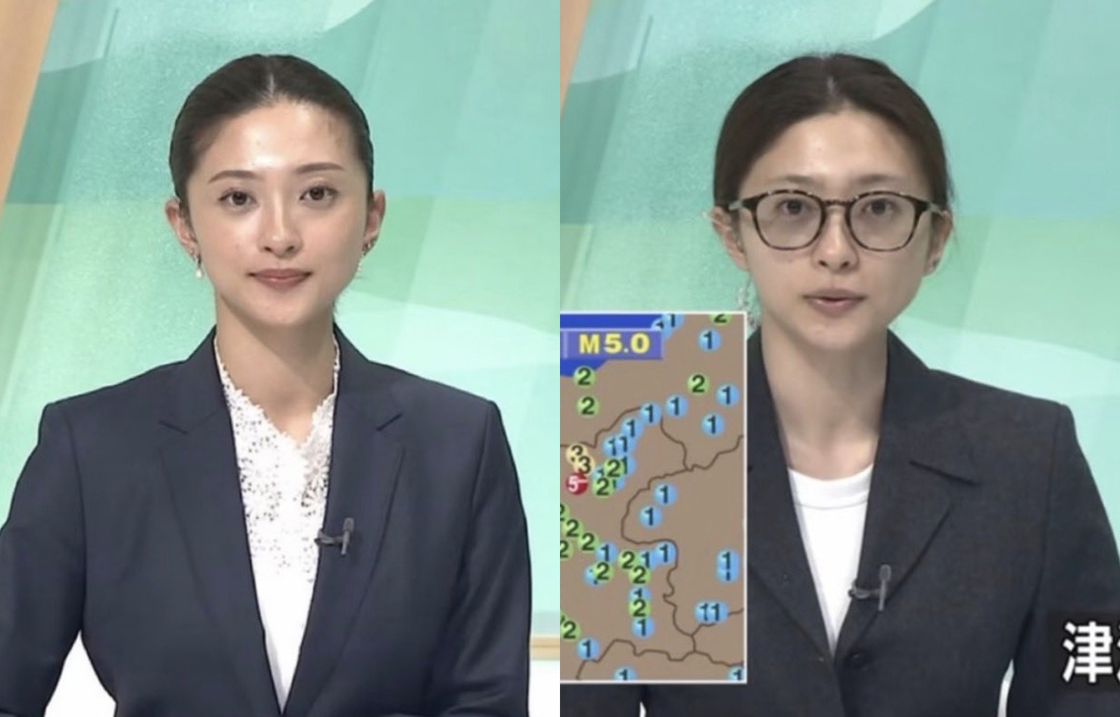 NHK長野放送局主播稻井清香的一段播報畫面，意外成為日本社群媒體關注與討論的焦點。（翻攝自X）