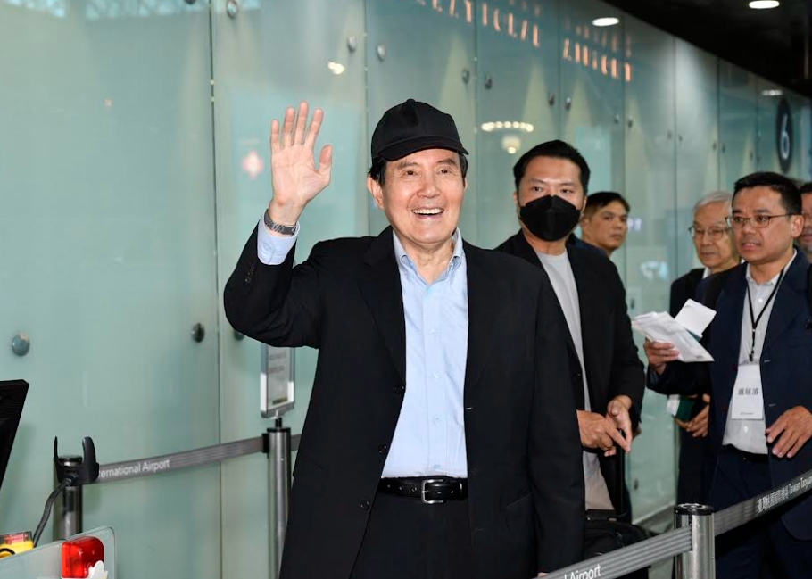 前總統馬英九再度前往中國。（鏡報李智為攝）