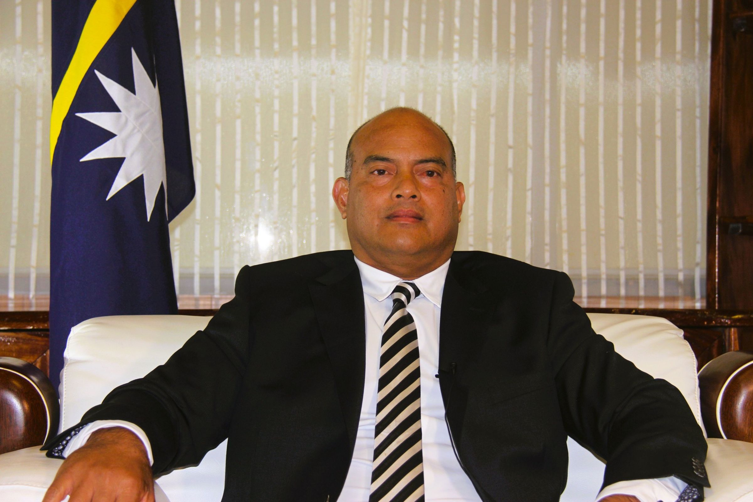 諾魯共和國今日宣布與我國斷交，圖為該國總統亞定（David Adeang）。（翻攝自The Government of the Republic of Nauru臉書）