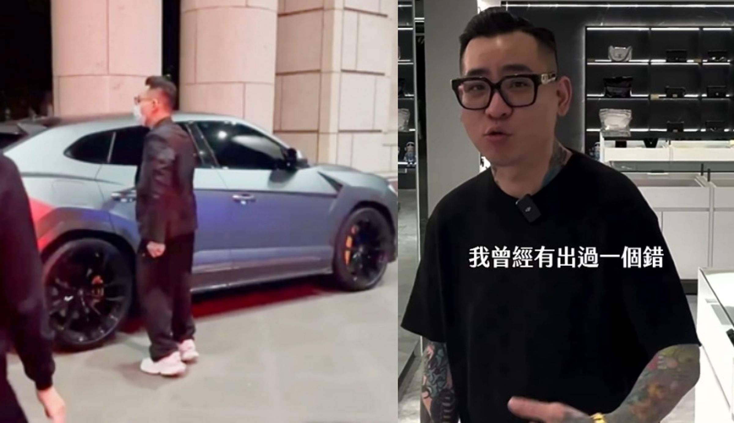 蹦闆捲入組織犯罪與恐嚇取財等案件，昨遭移送桃園地檢署複訊，深夜獲諭令新台幣70萬元交保。（翻攝畫面、翻攝自instagram/1988.bomb）