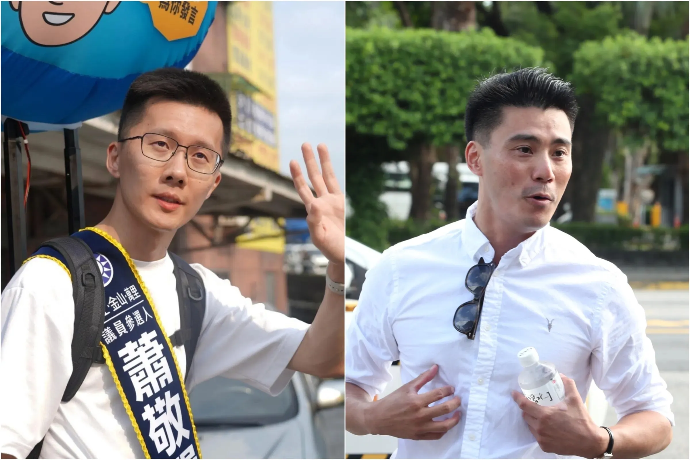 國民黨考紀會決議，蕭敬嚴停權3年，丁瑀開除黨籍。（翻攝自蕭敬嚴臉書、鏡報姜永年）