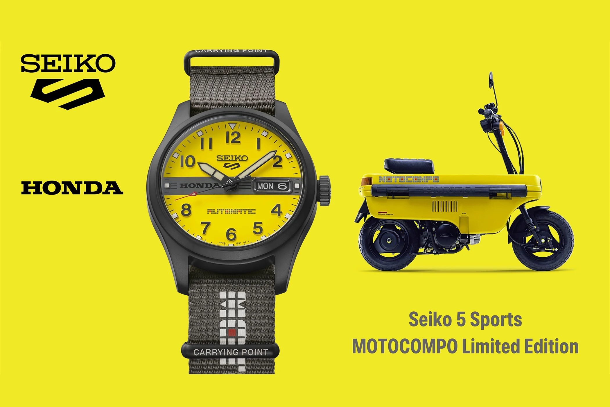 錶誌/SEIKO 5 Sports X Honda Motocompo限量版!把大家都想要的鋼琴車戴在手上