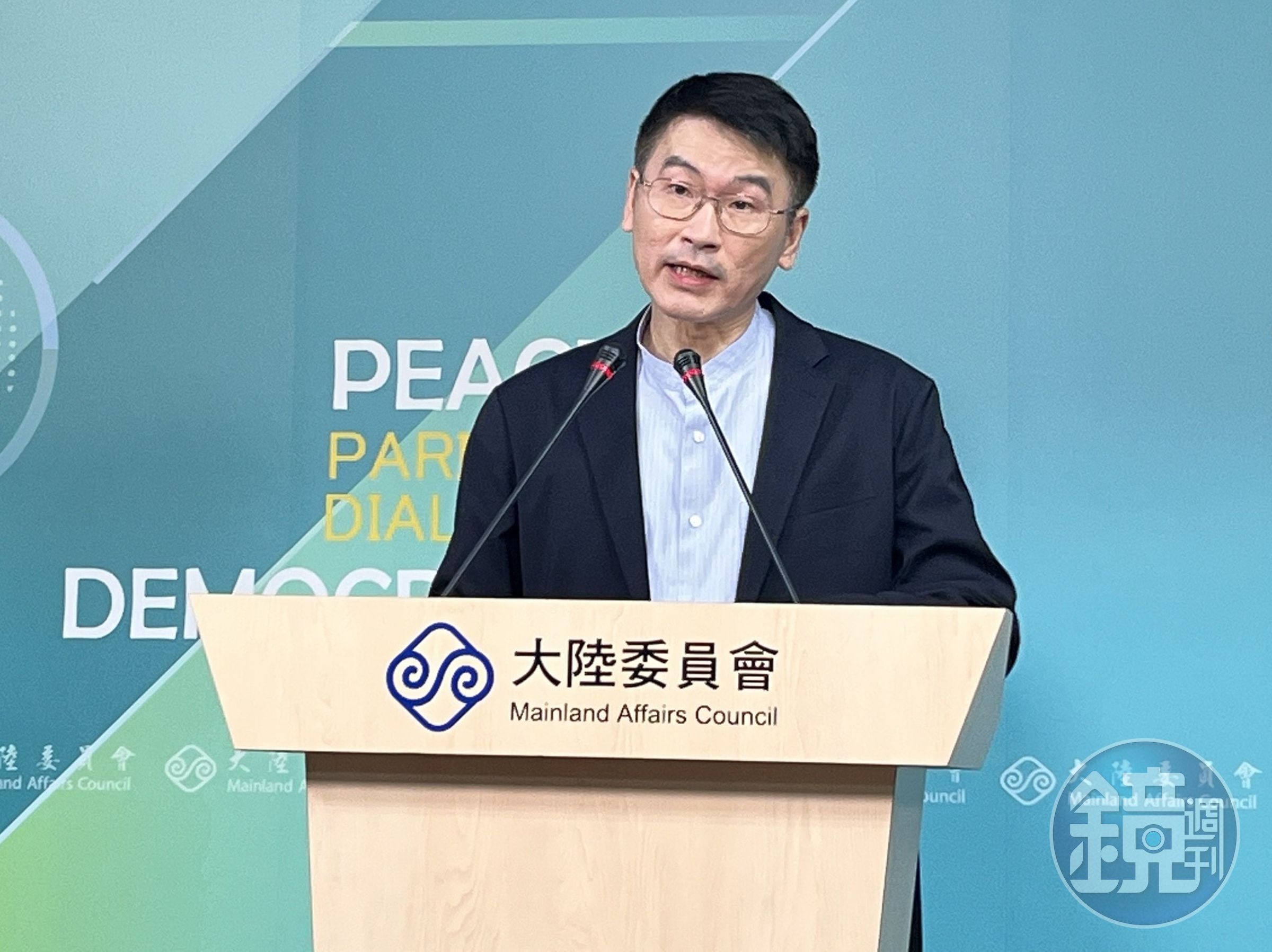 陸委會副主委梁文傑今天說明雙城論壇事宜。