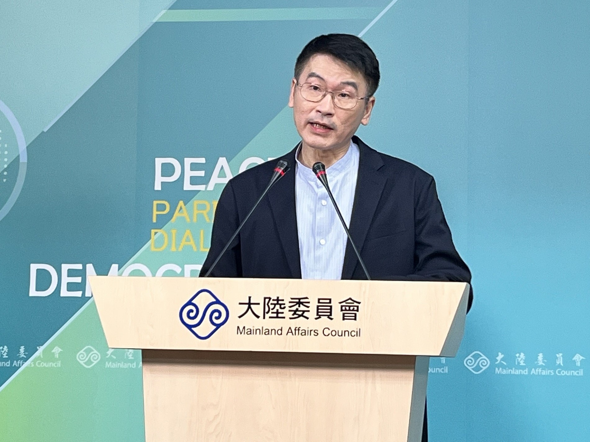 陸委會副主委梁文傑今天說明雙城論壇事宜。