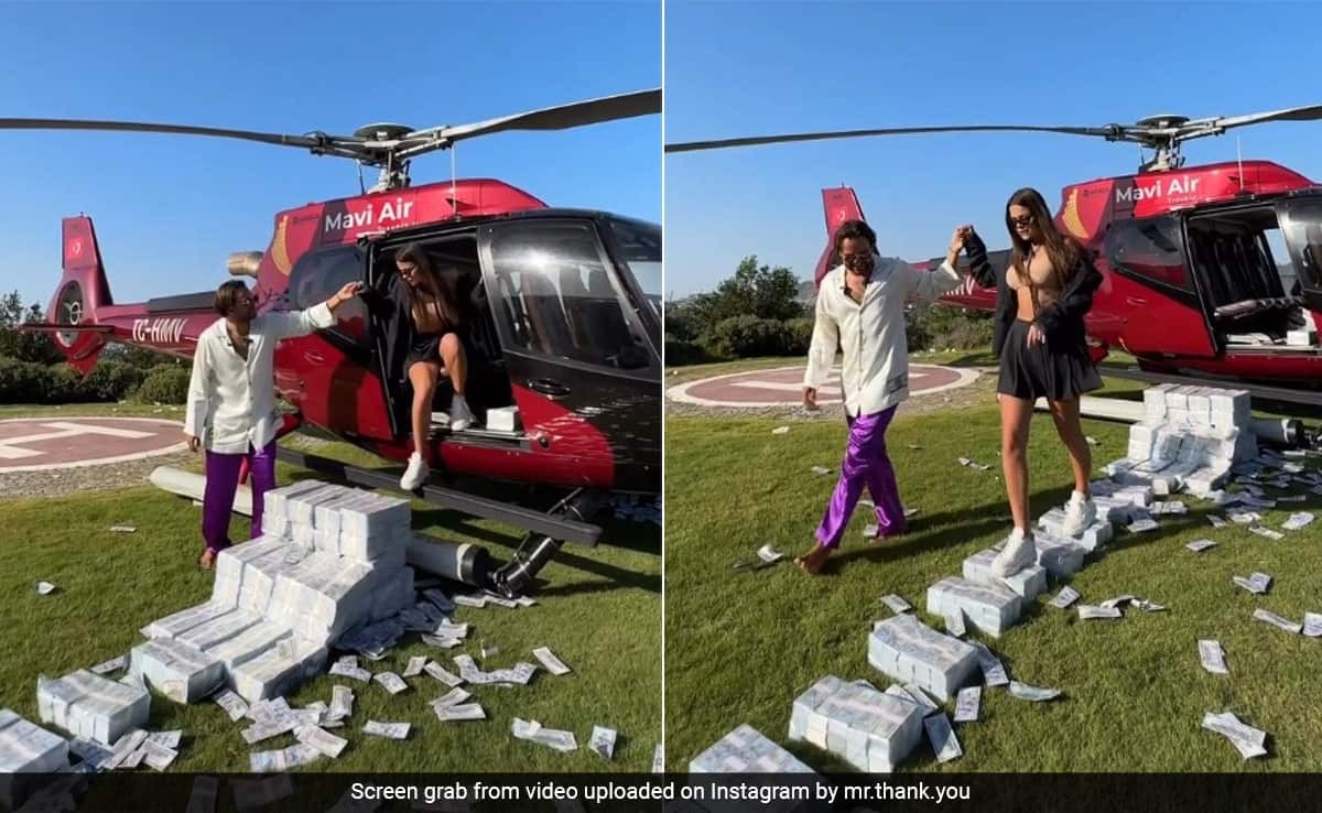 恁爸就是有錢！網紅鋪「鈔票地毯」迎女友，再掀網友熱議。（翻自IG）