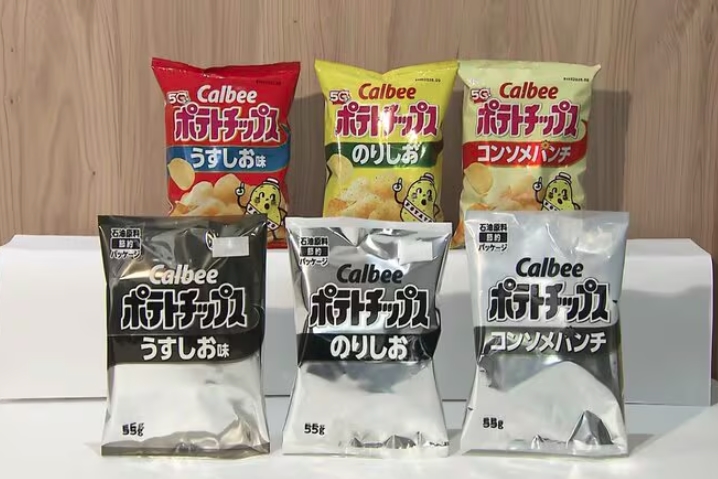 日本零食大廠Calbee將自5月下旬起陸續調整包裝設計。（翻攝自FNN）