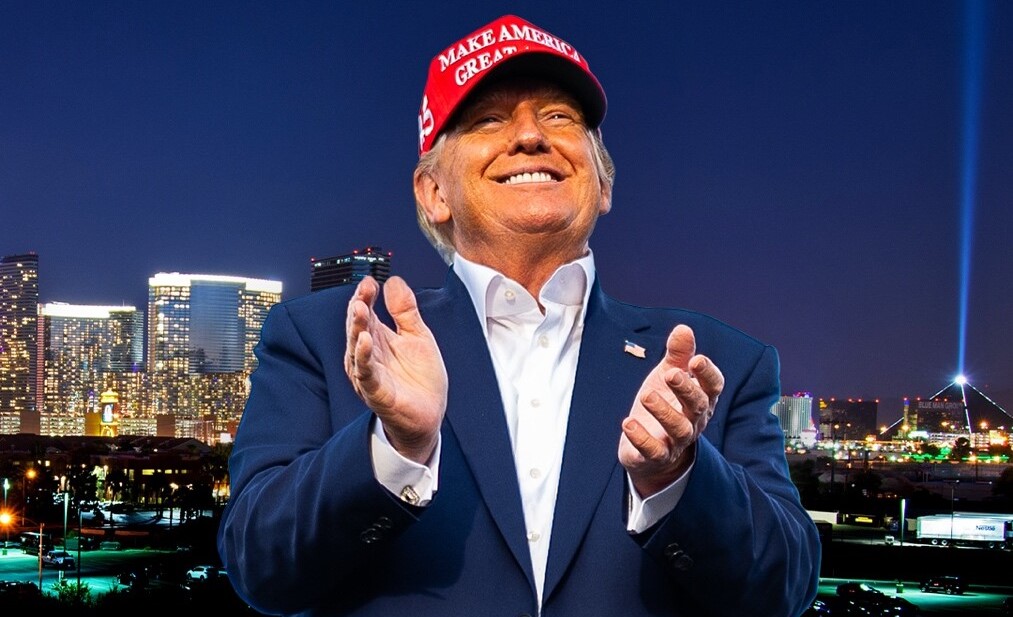 川普在喬治亞州的造勢活動中強調自己「不是納粹」，並且宣稱自己是「納粹的反面」。（翻攝Truth Social @ realDonaldTrump）