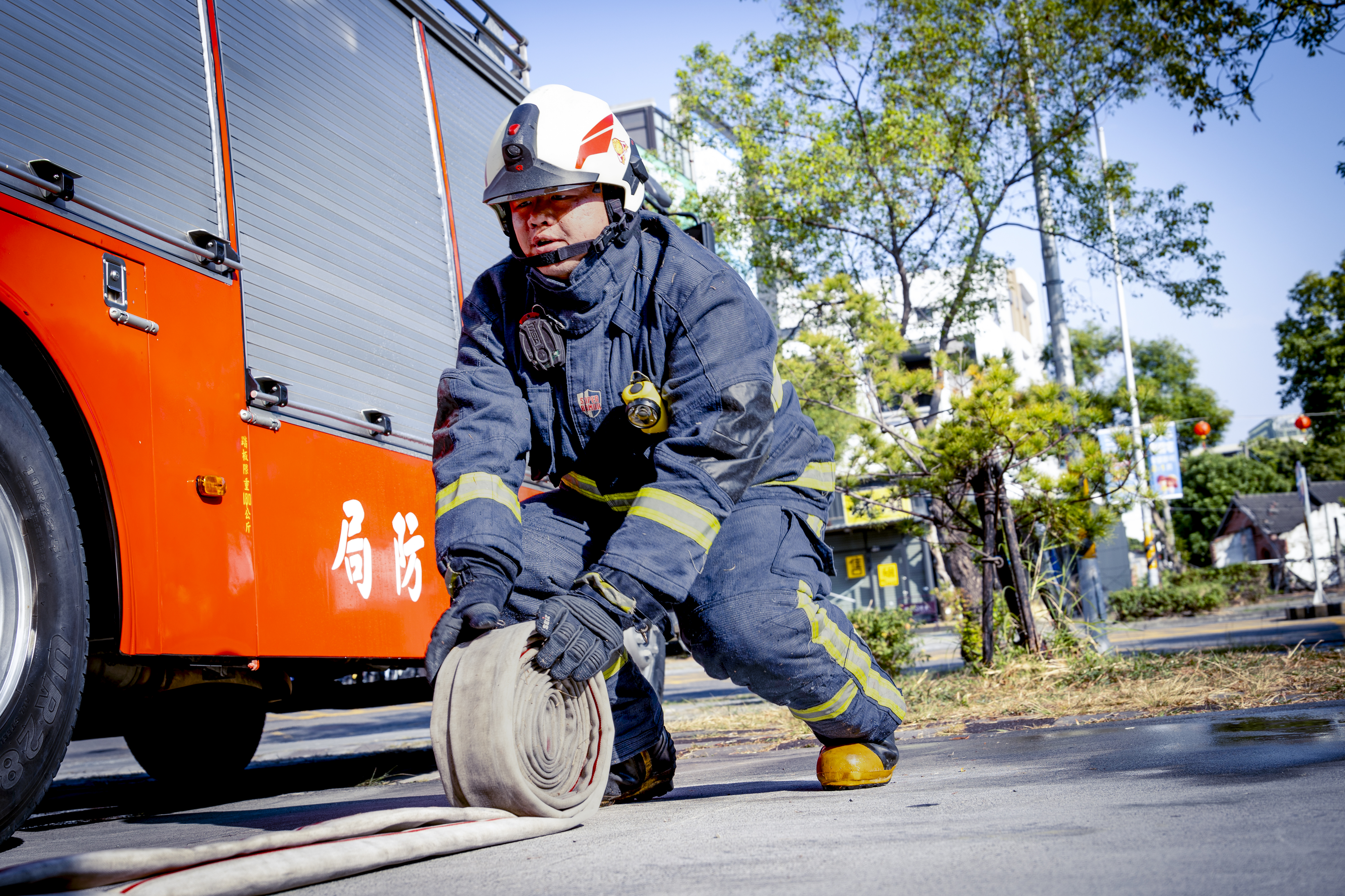 在張博皓心中,持續站在第一線,是為了讓人多一分信任與依靠。(攝影/王漢順)