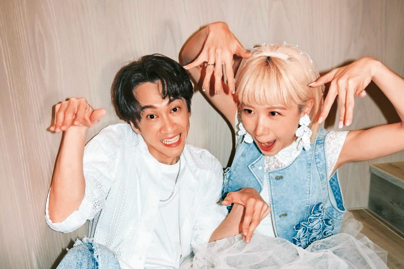 陳漢典（左）、Lulu（右）日前突然在社群平台宣布婚訊。（翻攝自Lulu黃路梓茵臉書）