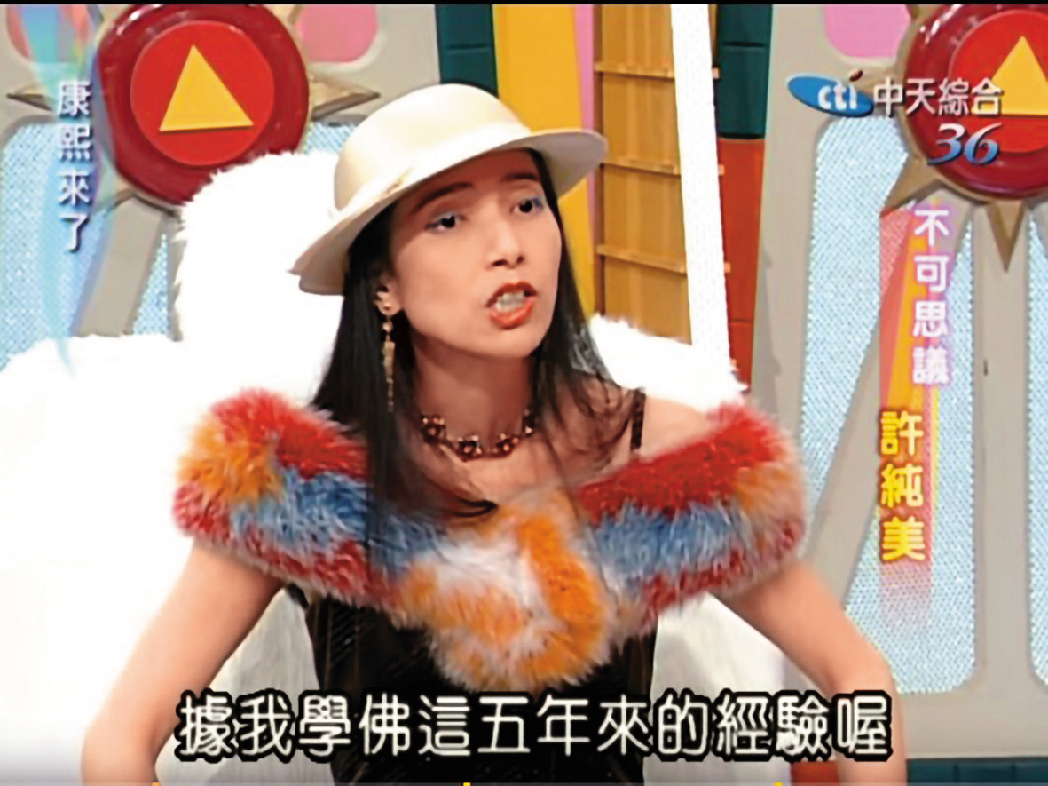 許純美過去因獨特的打扮和發言成為焦點。(翻攝自康熙來了YouTube)